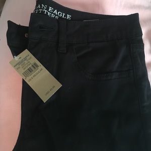 American eagle high rise sateen black pants