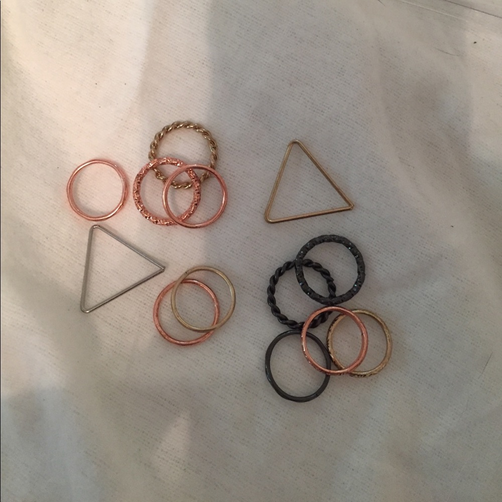 Set of 13 midi rings