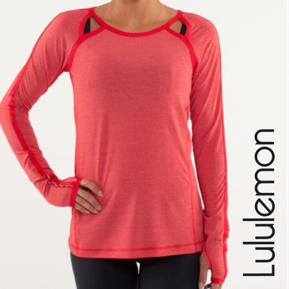 lululemon athletica Tops - Lululemon Red Team Spirit Long Sleeve Size 6