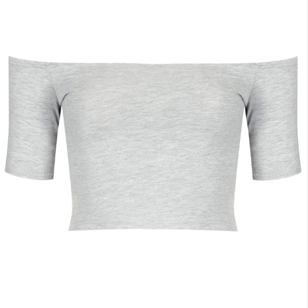 Grey off the shoulder top