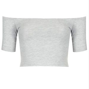 Grey off the shoulder top