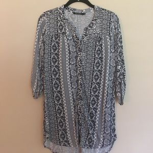 Cotton Shirt-3/4 sleeves
