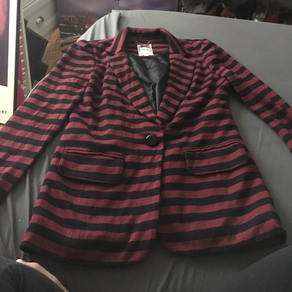 Black and red blazer