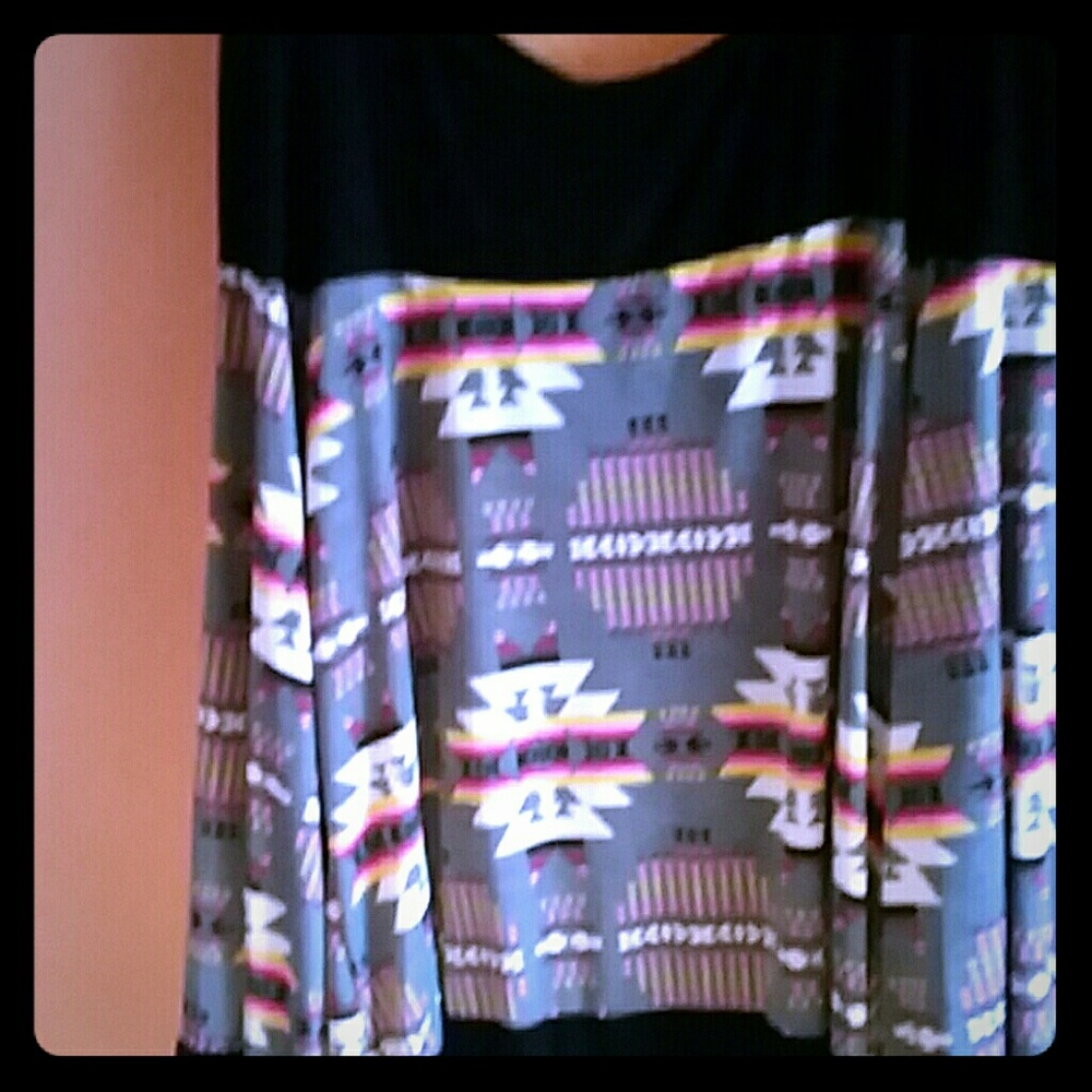 Boho aztec print tunic