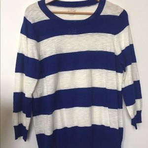 J Crew Factory Striped Cotton Charley Sweater XL