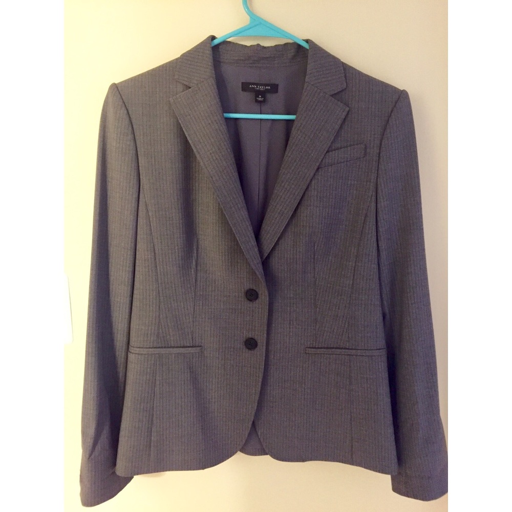 Grey pinstripe blazer