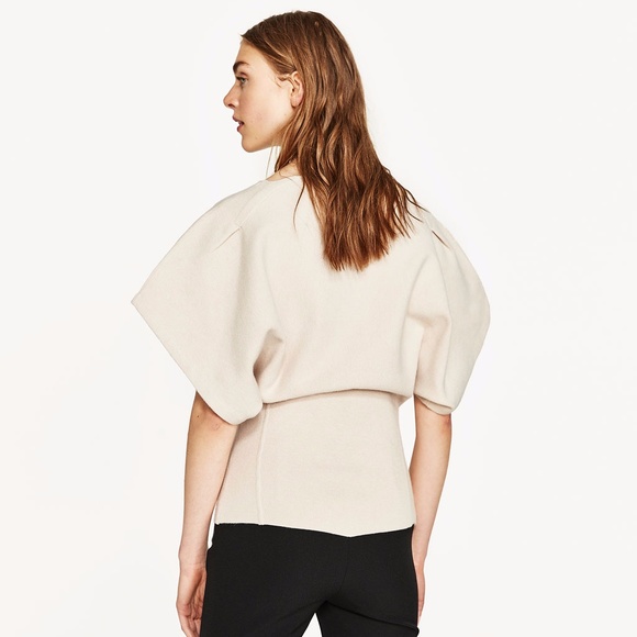 Zara Chic Nude Kimono Sleeve Sweater - Picture 4 of 8