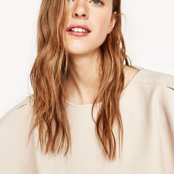 Zara Chic Nude Kimono Sleeve Sweater - Picture 5 of 8