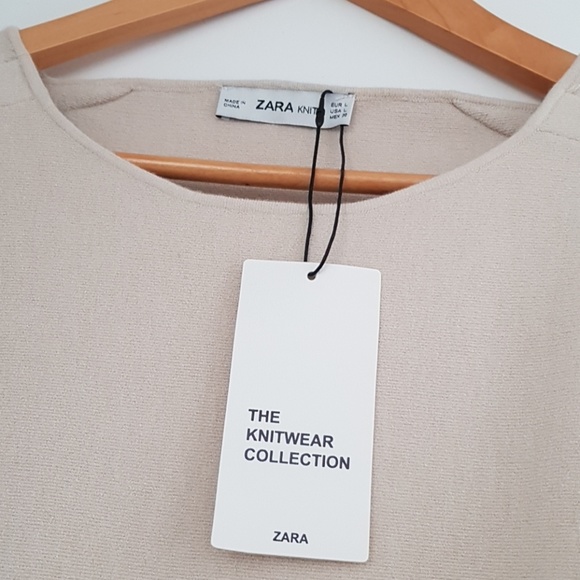 Zara Chic Nude Kimono Sleeve Sweater - Picture 7 of 8