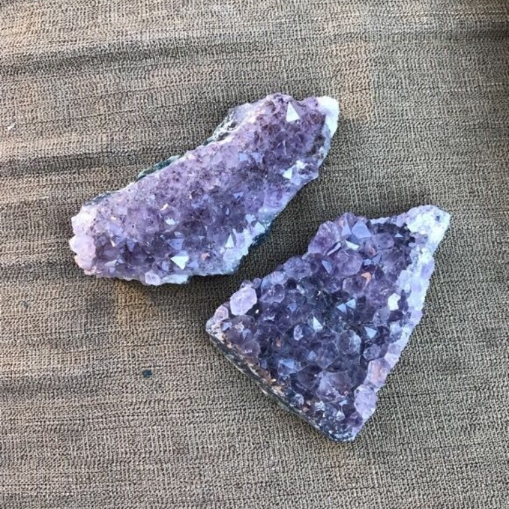 Two amethysts