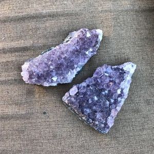 Two amethysts