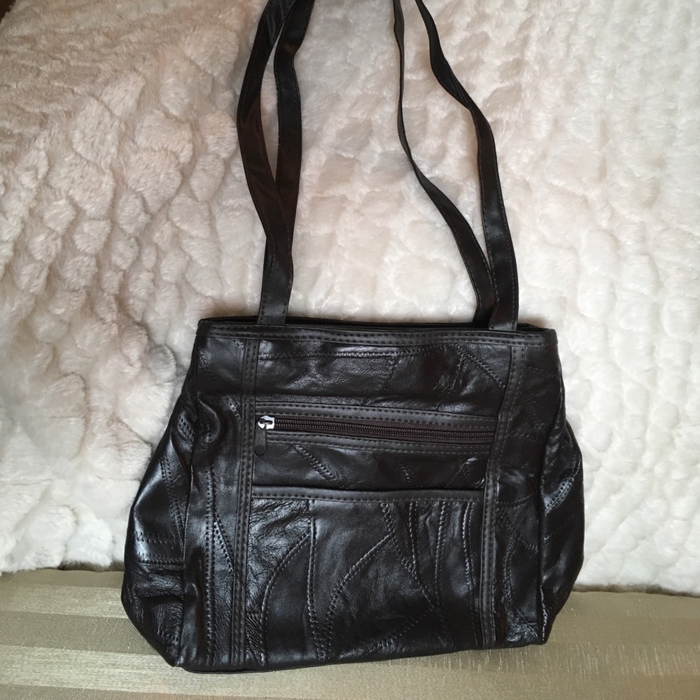 Chocolate leather purse