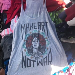 Make art not war obey tank