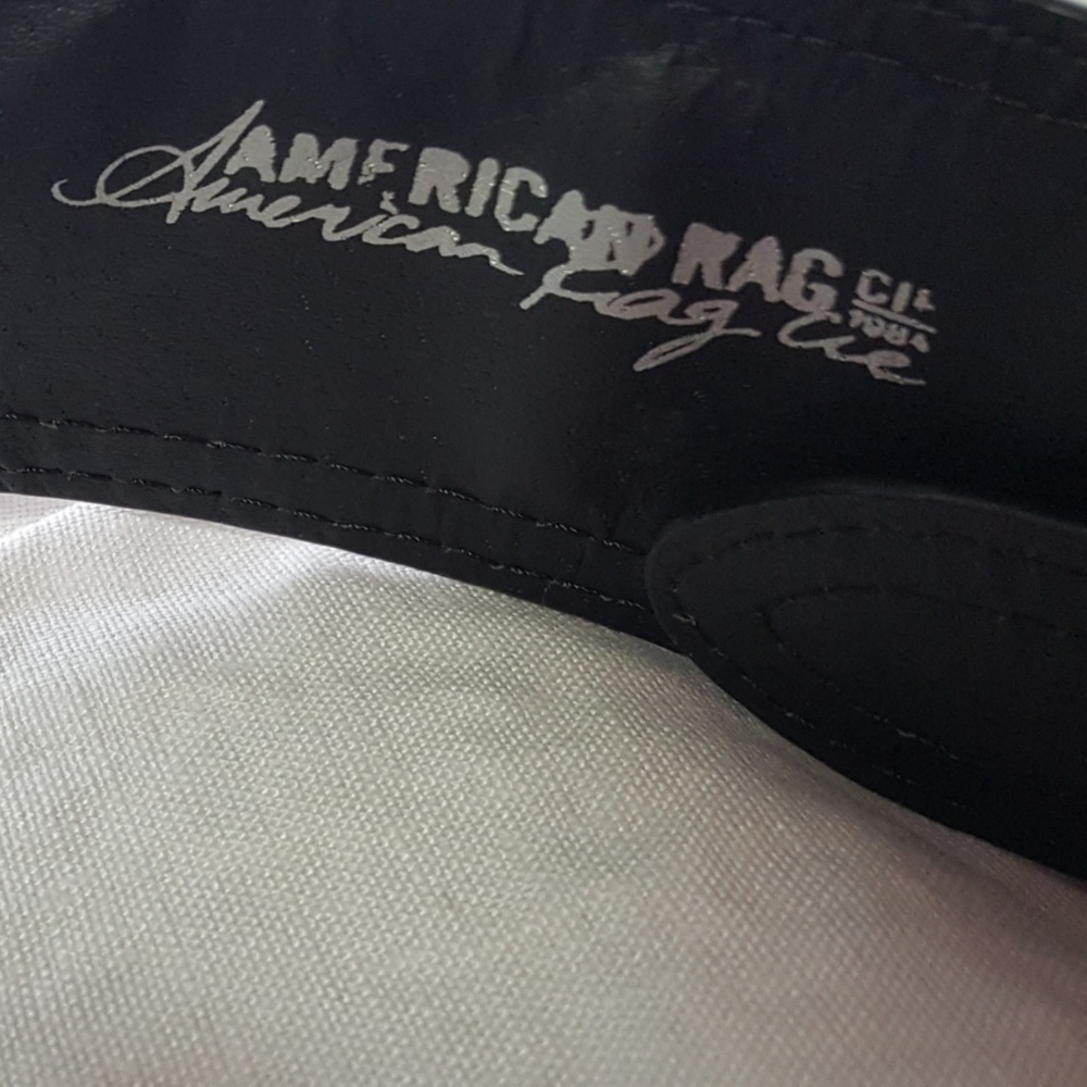 American Rag Black & Grey Leather Belt Size S NWT - Picture 5 of 8