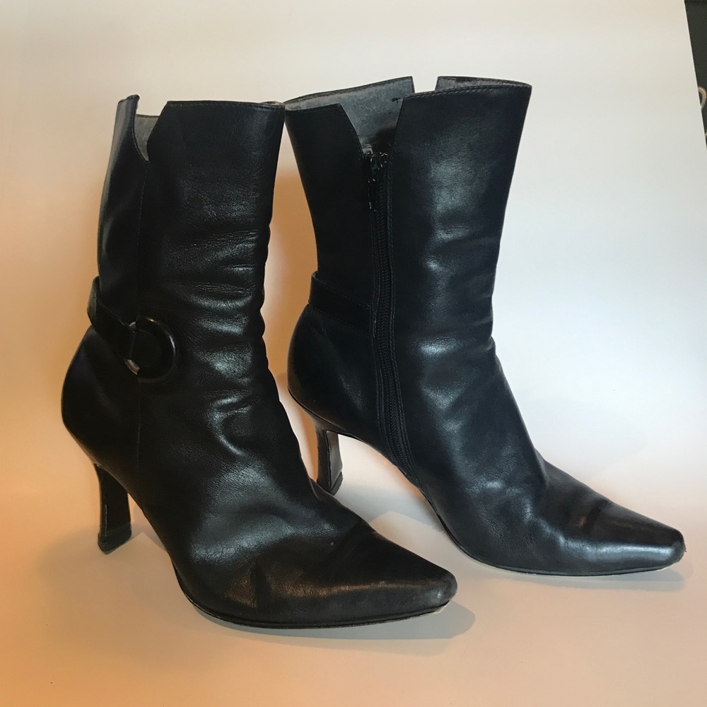 Parade Black Leather Boots