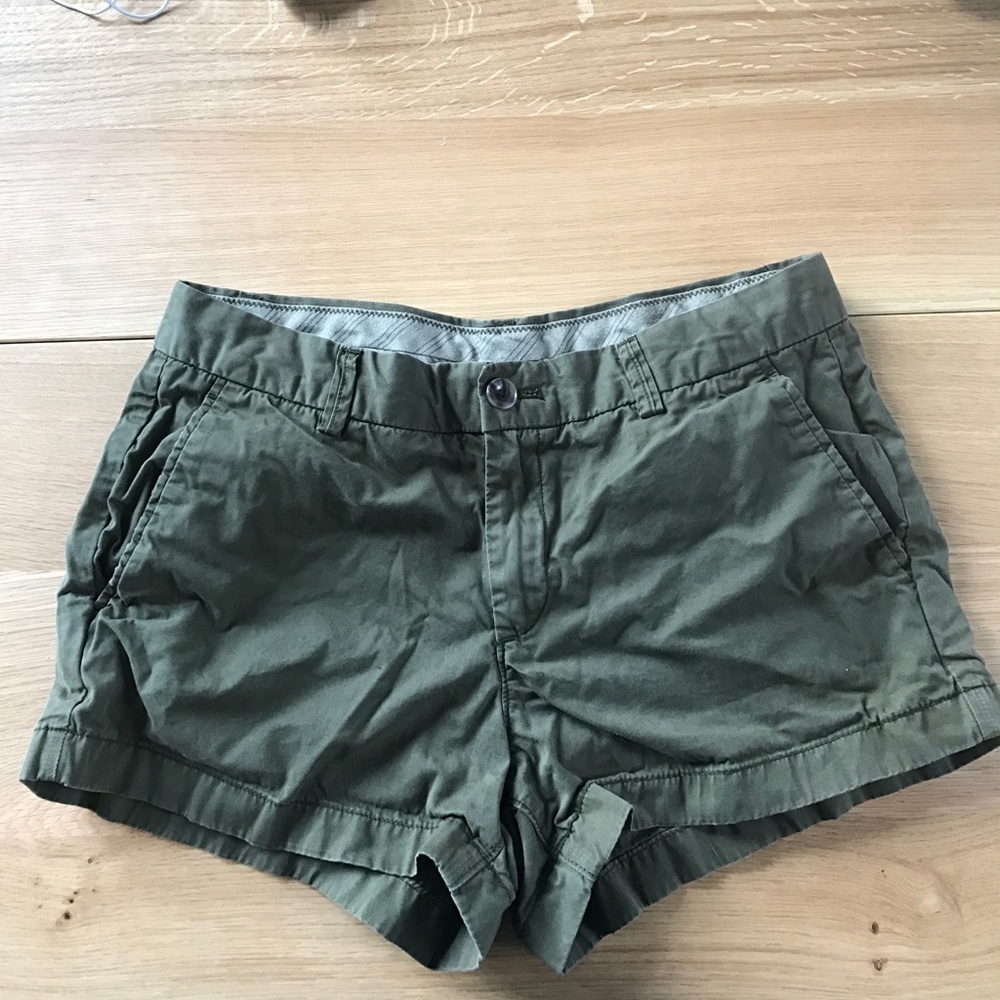Army green shorts