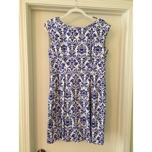Closet Damask Fit and Flare Dress w/ Pockets (12)