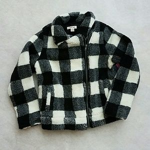 NWT Girls Cherokee Black & White Plaid Jacket
