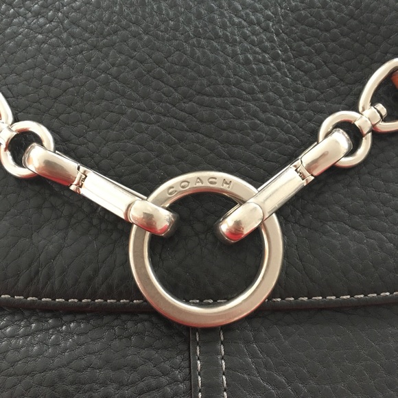 Coach Black & Brown Leather Shoulder Bag - Picture 2 of 5