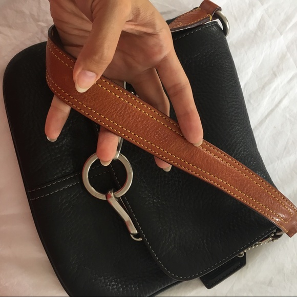 Coach Black & Brown Leather Shoulder Bag - Picture 4 of 5