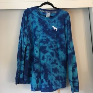 pink tye dye crew neck