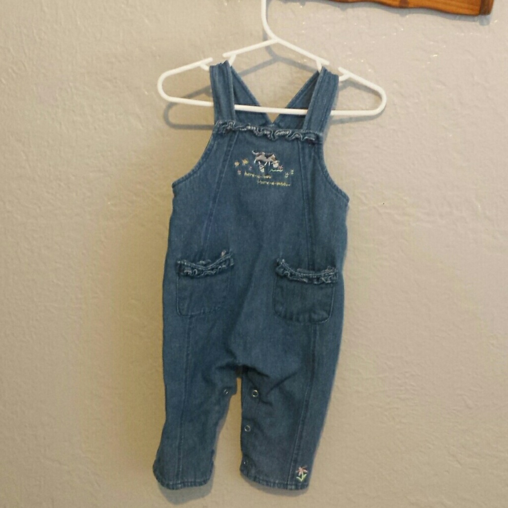 Cherokee Baby playwear jean overalls 6-9 months