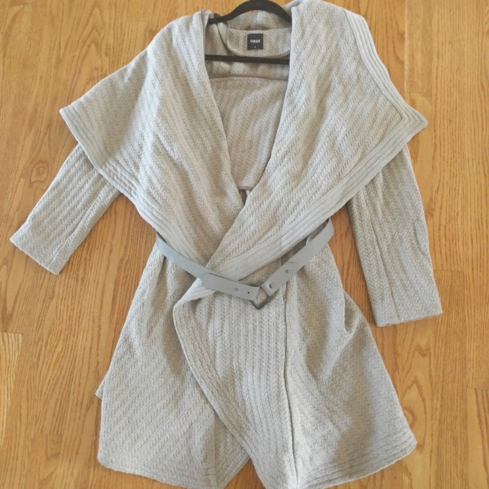 Oasis belted sweater coat
