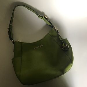 Michael Kors Green Saffiano Leather Purse