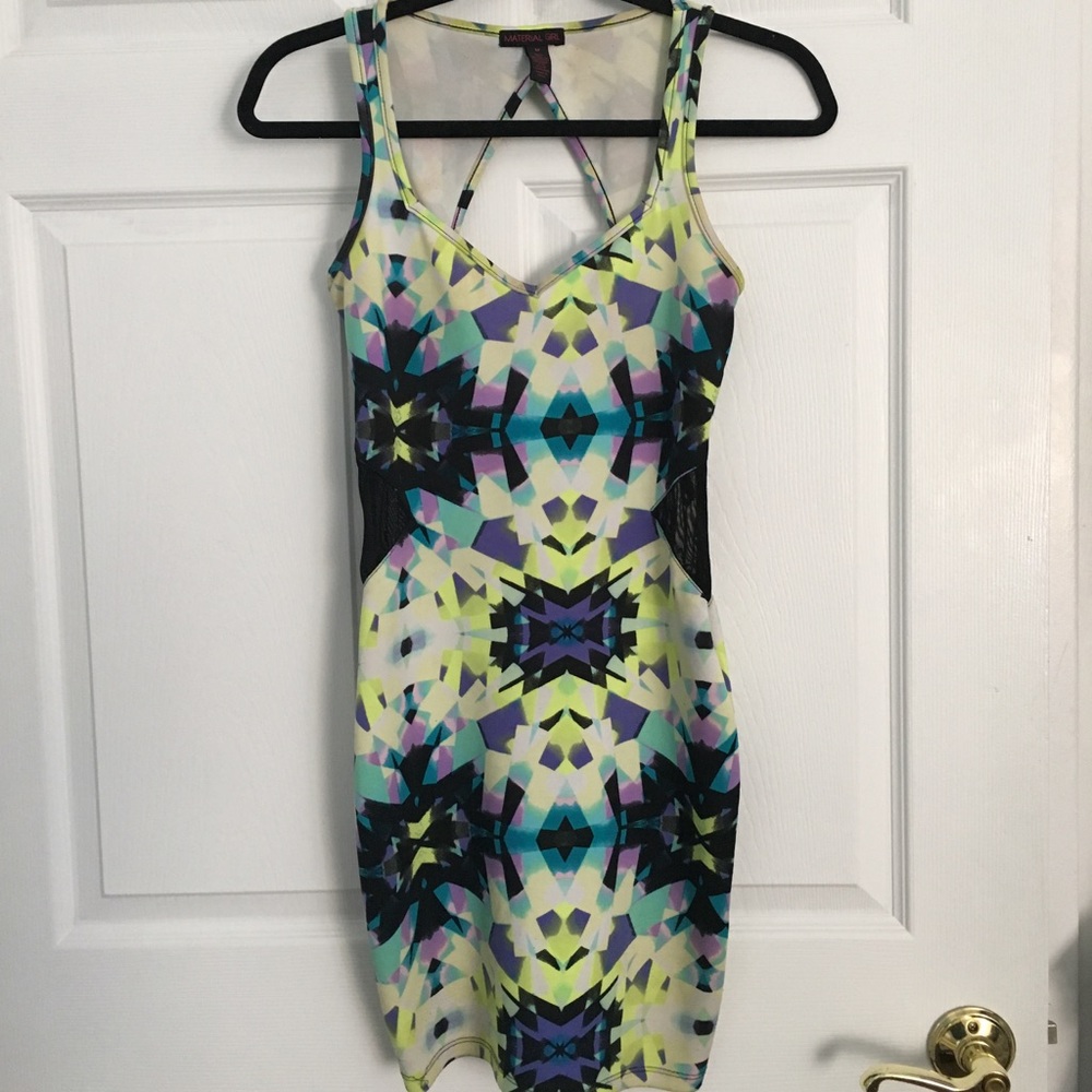 Material Girl Neon Prism BodyCon Dress