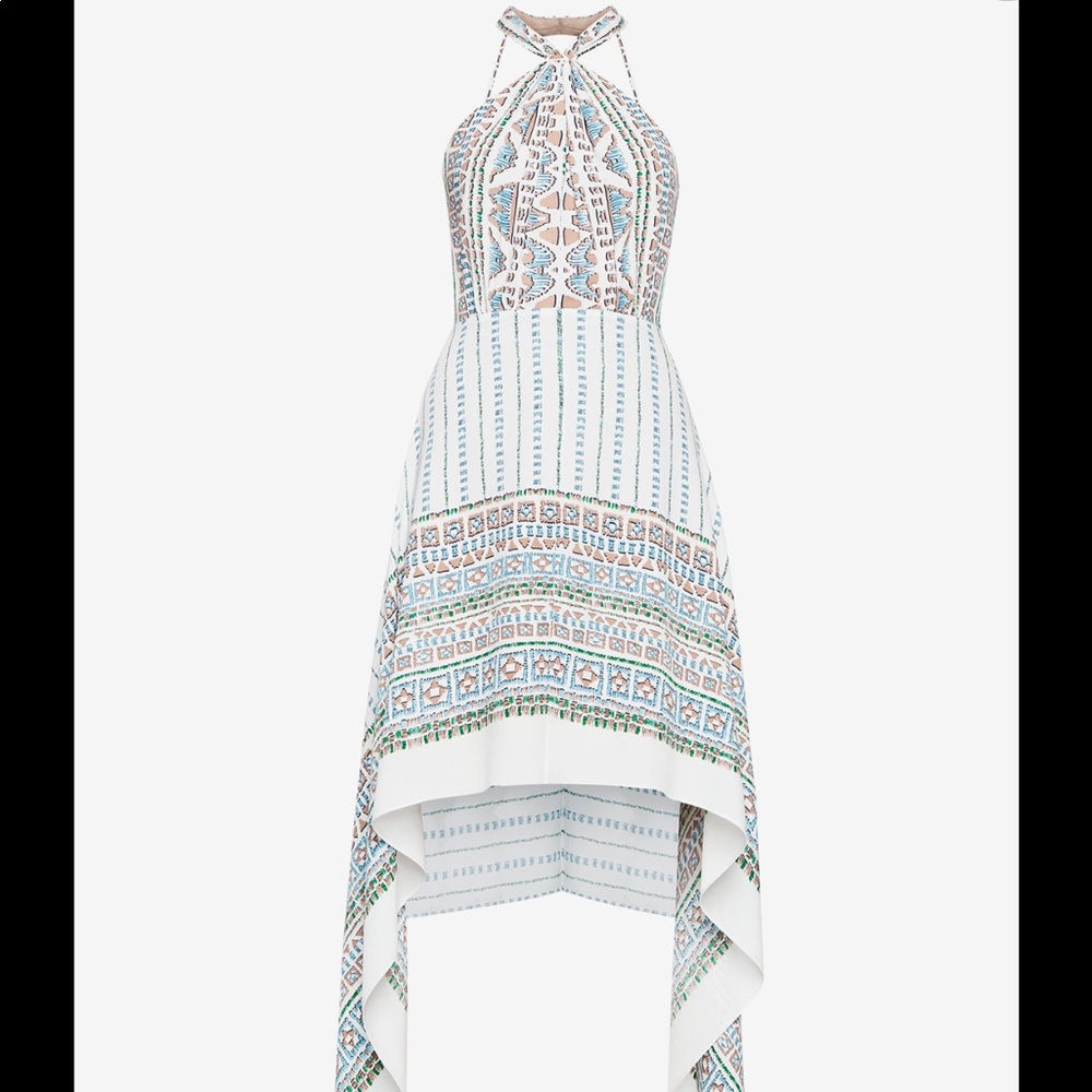 BCBG Danela Halter Scarf Dress