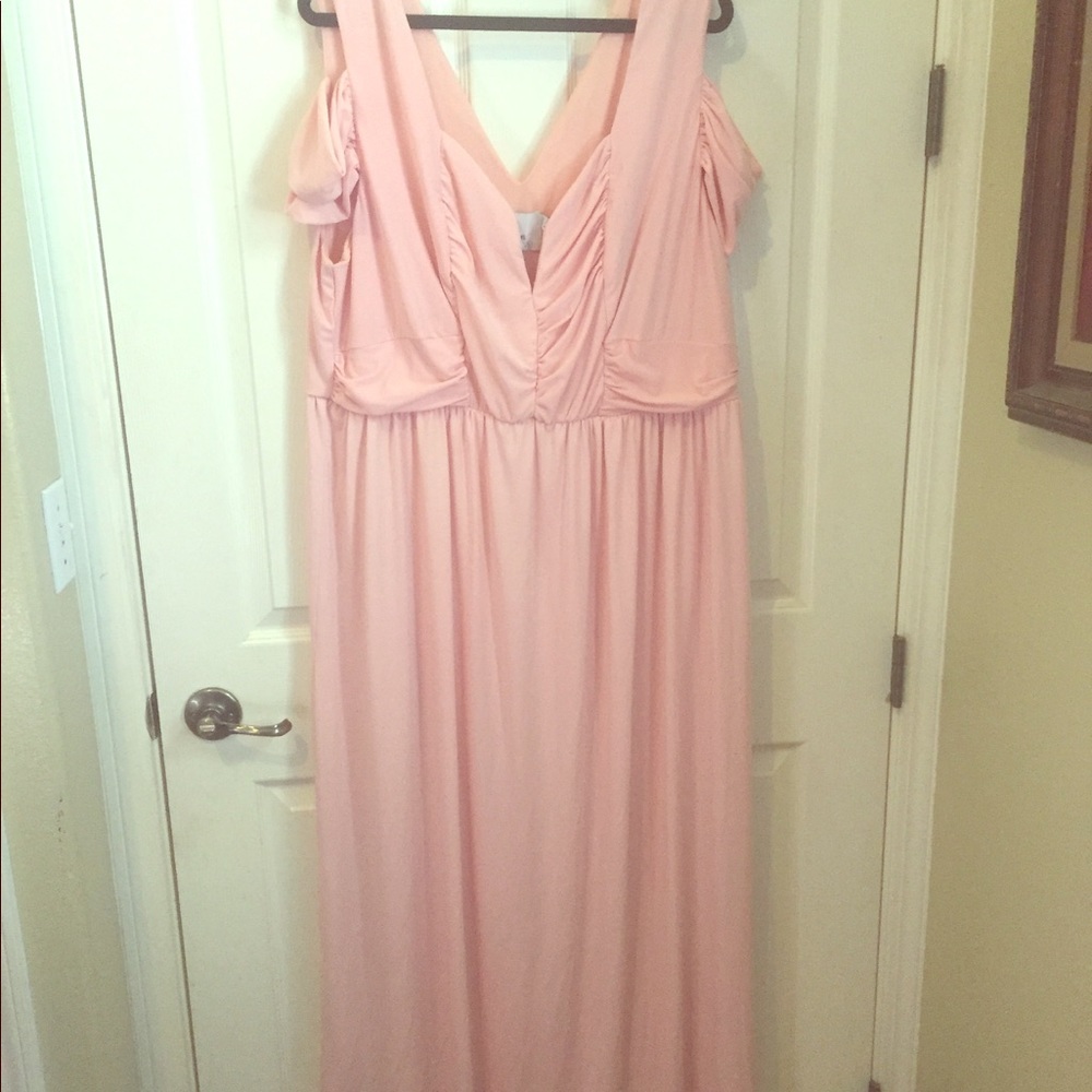 Asos curve blush pink dress