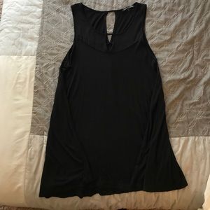 Black Cotton Swing Tank