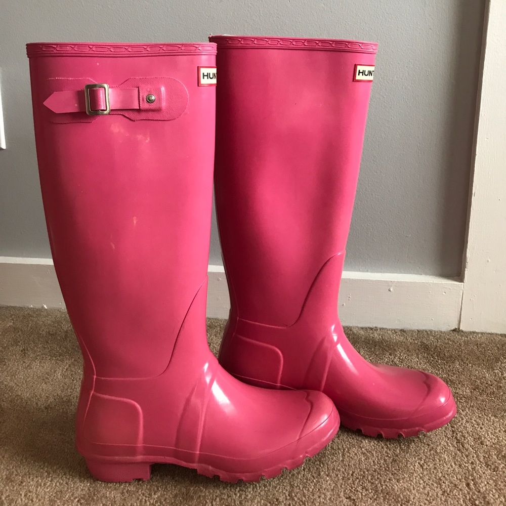 TALL HUNTER BOOTS - Bubblegum Pink
