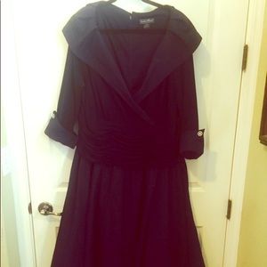 50's reminiscent dress, navy blue, 20w