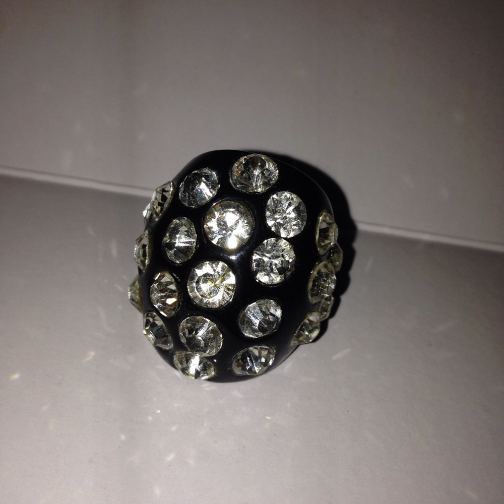 Goddy giant fashion every ring black sparkles 8-10