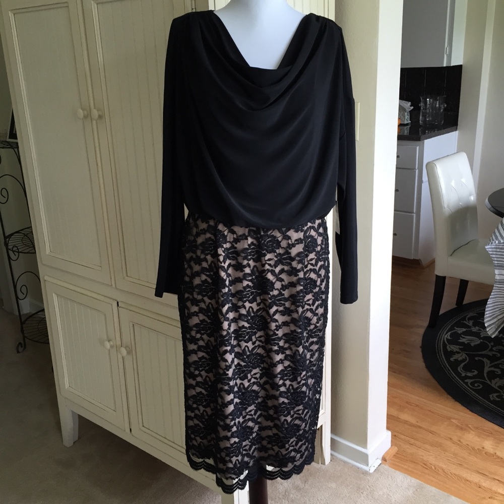 NWT Coldwater Creek black lace dress size 12