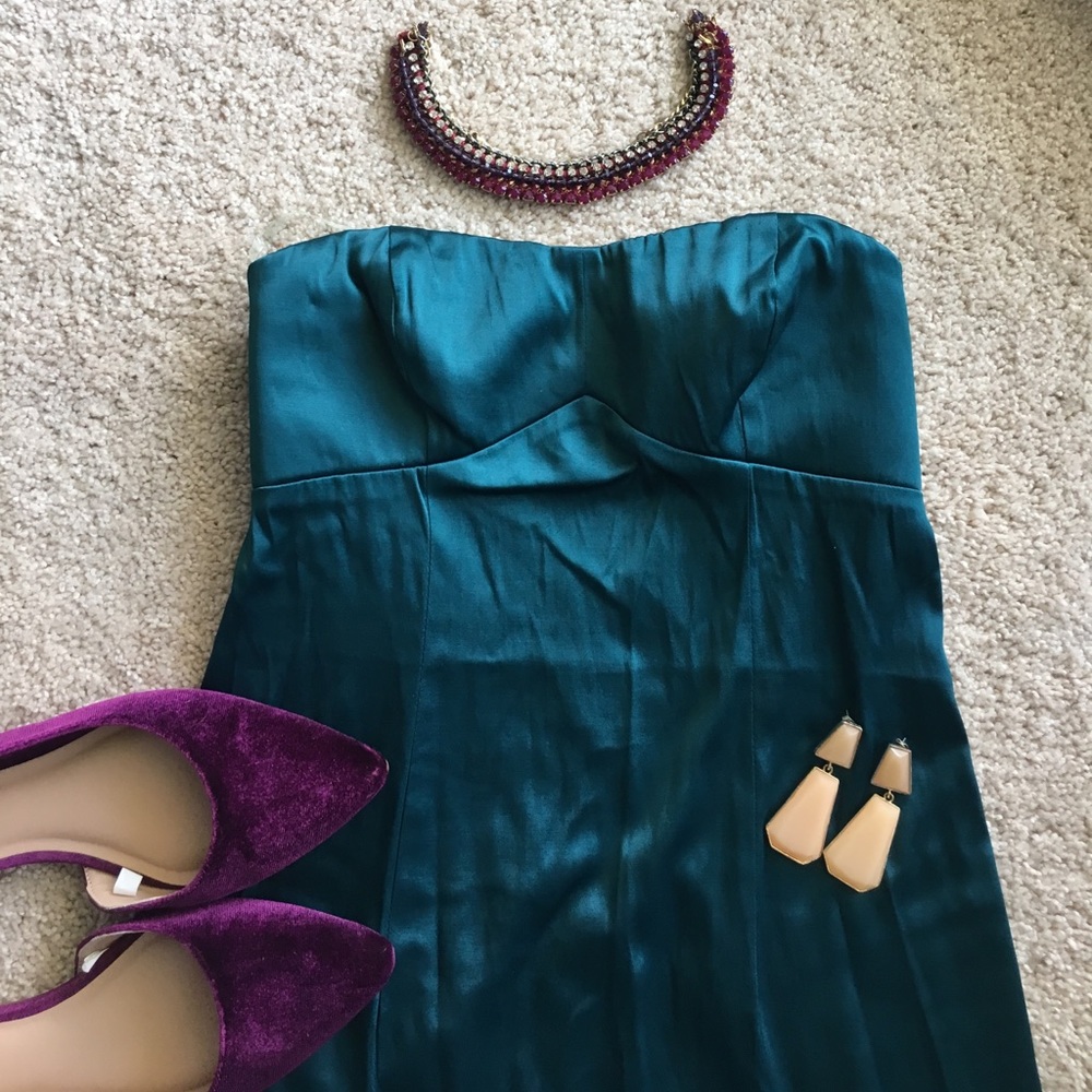 👗 Forever 21 Sweetheart Mini Club Dress in Teal