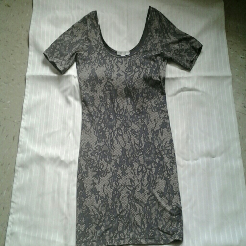 Forever 21 grey and  nude body con dress never wor