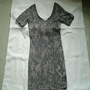 Forever 21 grey and  nude body con dress never wor