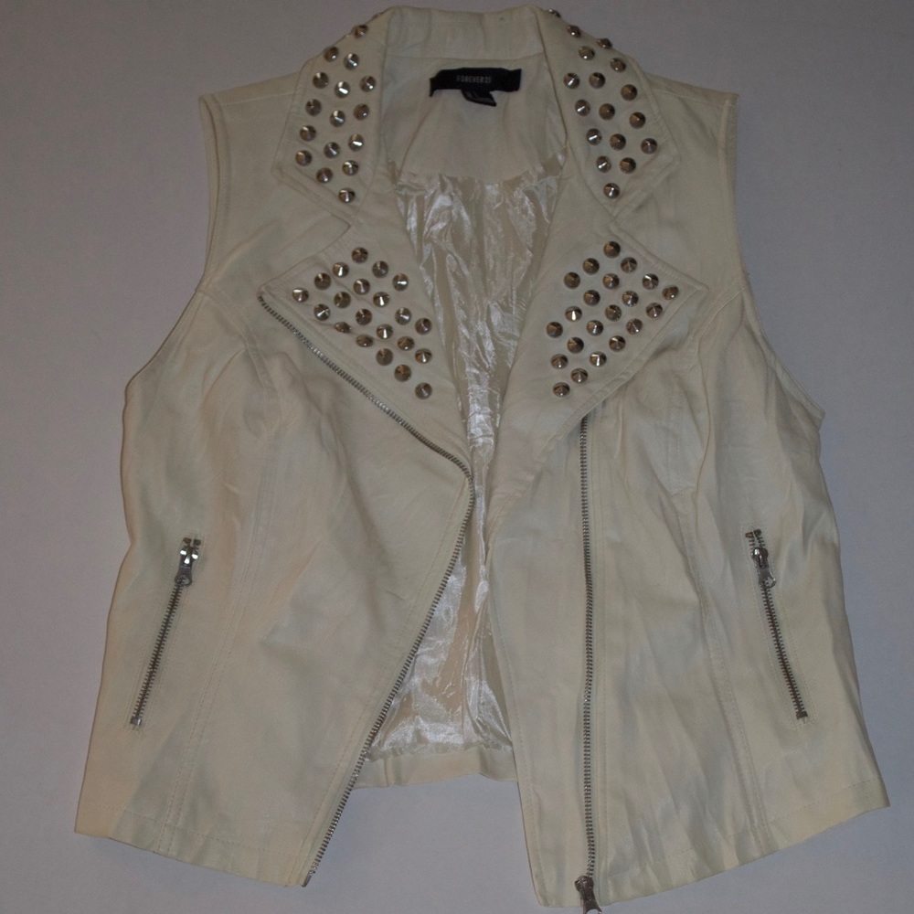 Forever 21 leather studded vest