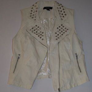 Forever 21 leather studded vest
