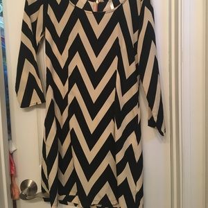 Long sleeve chevron dress
