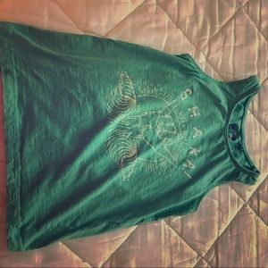 Teal green boys tank top