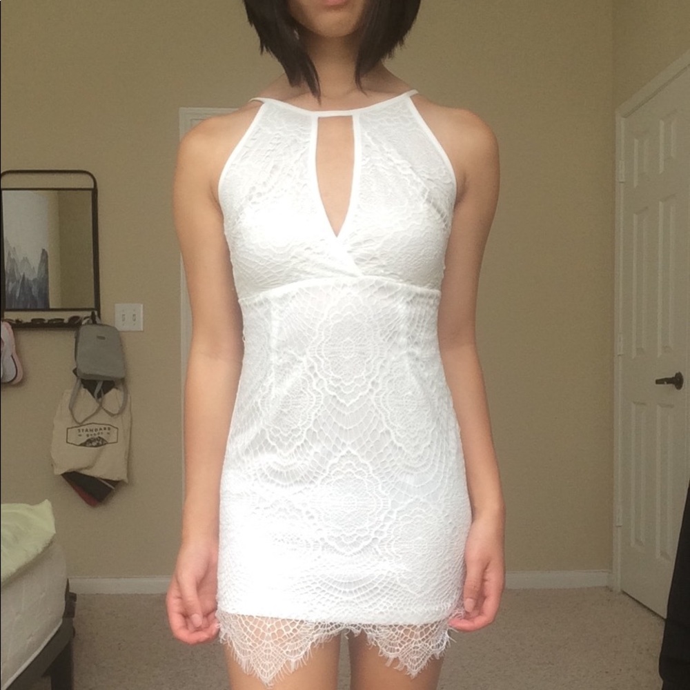 LF white lace dress