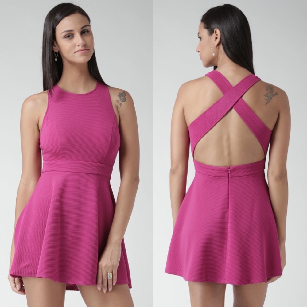 Forever 21 Magenta Skater Dress