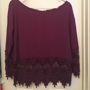 Long sleeved top with cut outs