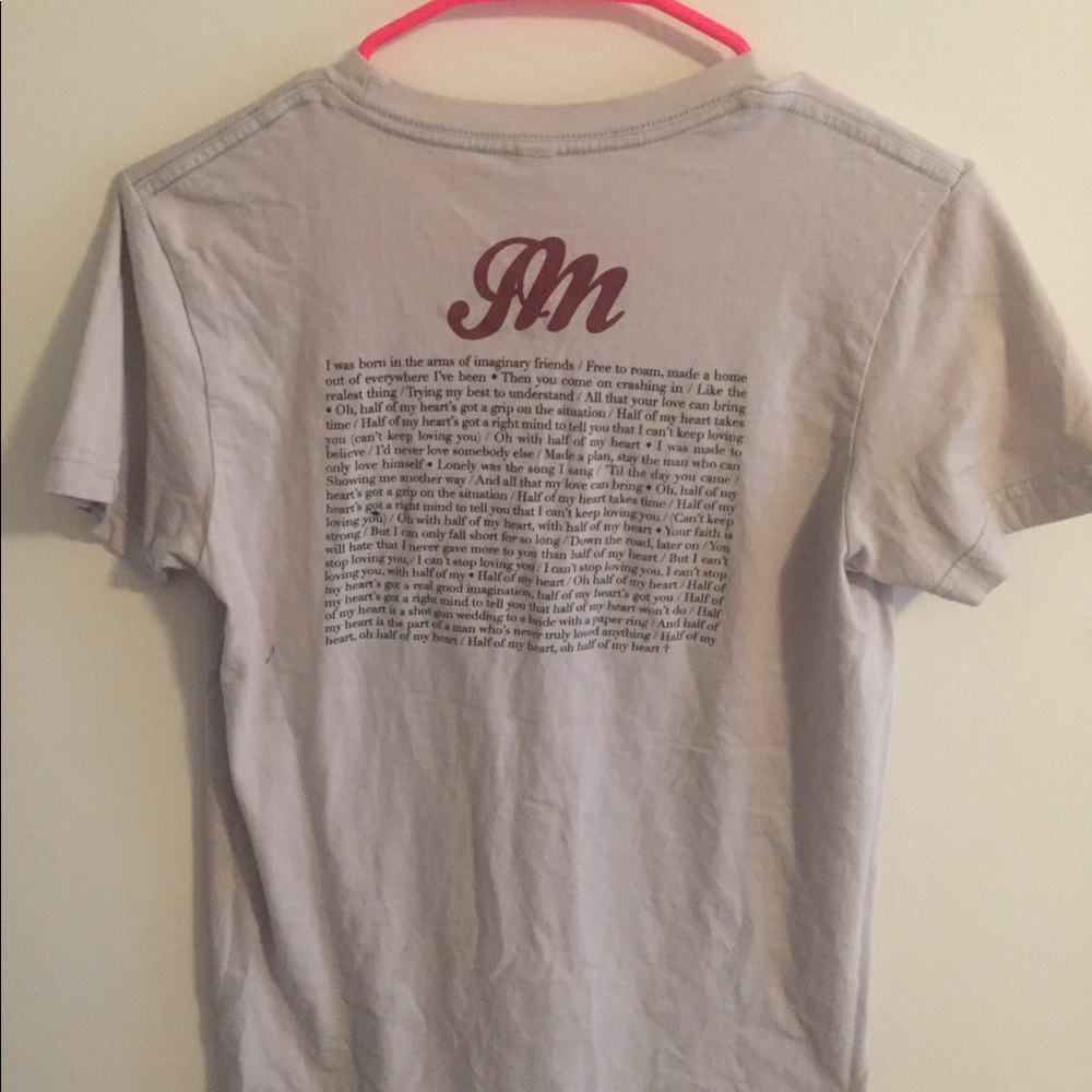John Mayer concert t shirt gray "half of my heart"