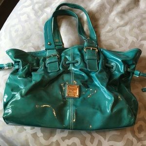 Dooney & Bourke Turquoise Patent Leather Chira Bag