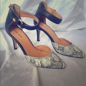 Nine West Snake Skin Print Heels, Size 7 1/2