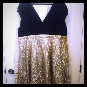 Torrid gold and black dress